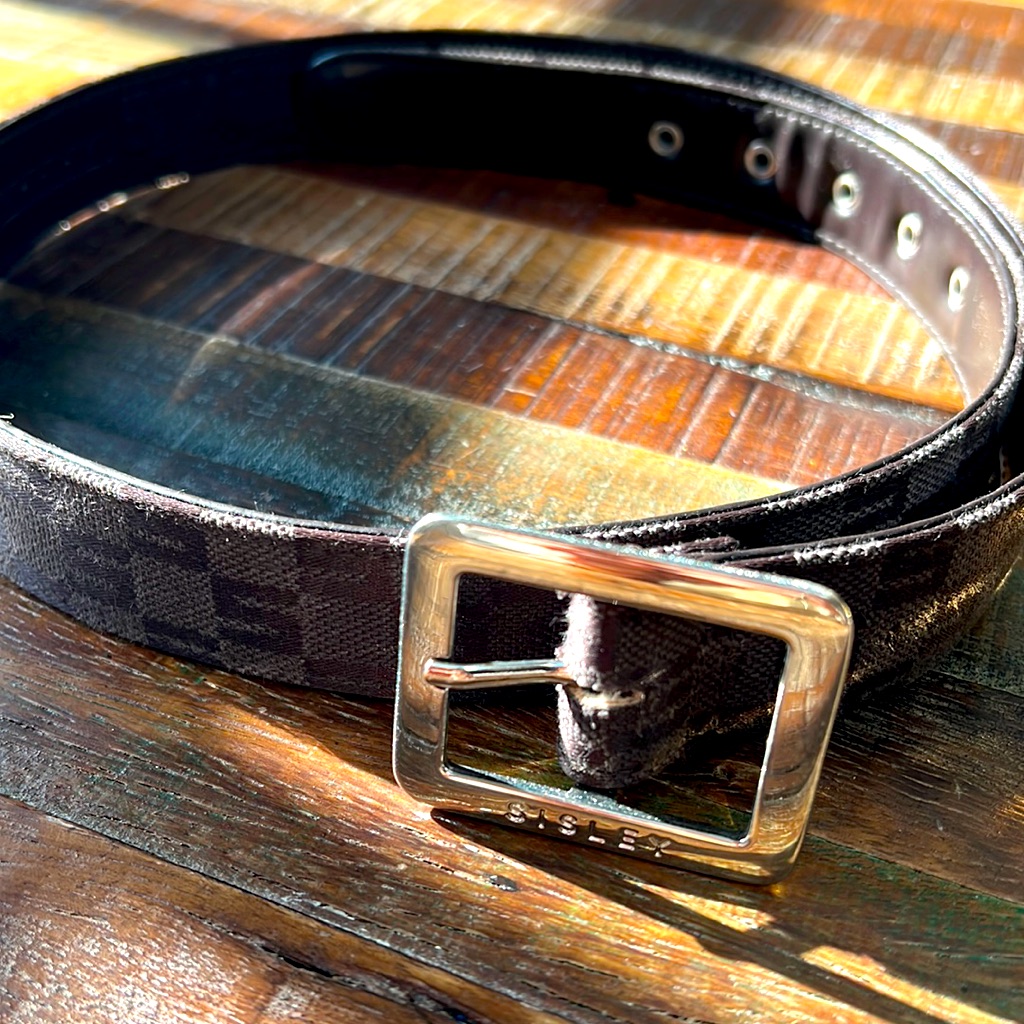 Sisley Logo Black Casual Jeans Belt